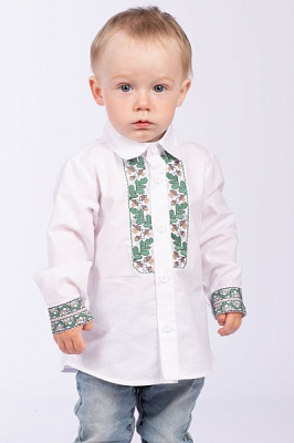 Рубашка-вышиванка Эдельвика р.92 белый 99-21/00 