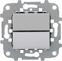 Выключатель проходной одноклавишный ABB Zenit без подсветки 10 А 250В IP20 серебряный N2202 PL Z