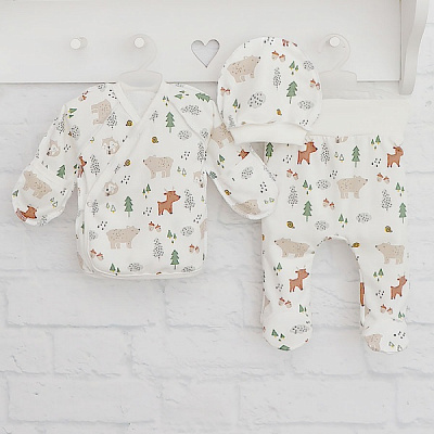 Комплект для новорожденных Blanka Олененок бежевый р.62 110359 