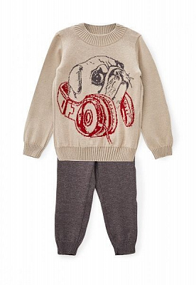 Джемпер дитячий ART KNIT Мопс р.110-116 бежевий 338