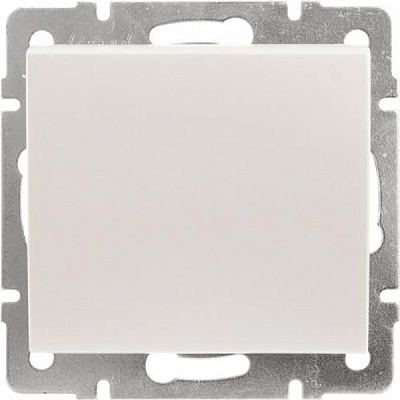 Выключатель одноклавишный Lezard Rain без подсветки 10 А 220В жемчужно-белый 703-3088-100