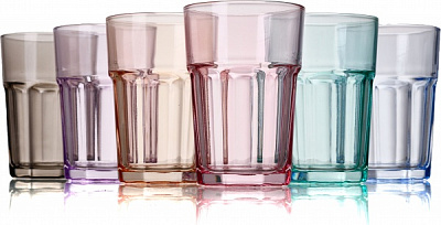 Набор стаканов разноцветный 7-026 360 мл 6 шт. 