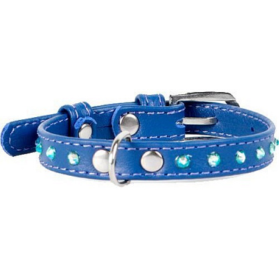 Нашийник WAUDOG CoLLaR GLAMOUR з клейовими стразами Зірка фіолетовий