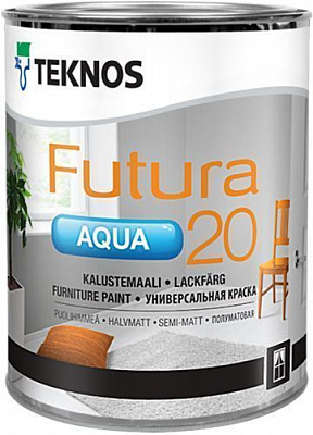 Емаль TEKNOS Futura AQUA 20 база 3 напівглянець 2,7л