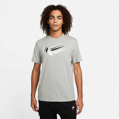 Футболка Nike M NSW 12 MO SWOOSH TEE DN5243-063 р.L сірий