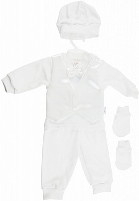 Комплект для хрещення Моя планета р.56 білий