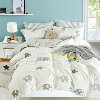 Комплект постельного белья Blue Dino белый Design_YX