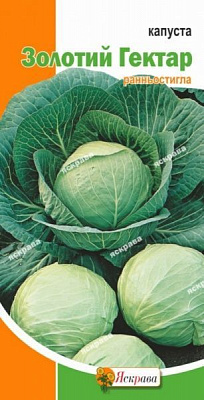 Семена Яскрава капуста белокочанная Золотой Гектар 0,5г (4823069800499)