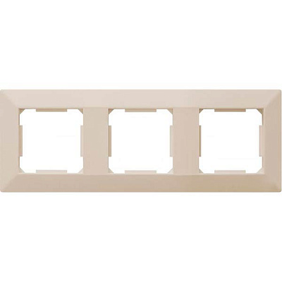 Рамка тримісна HausMark Alta універсальна кремовий SNG-FRP.SQ20G3-CR