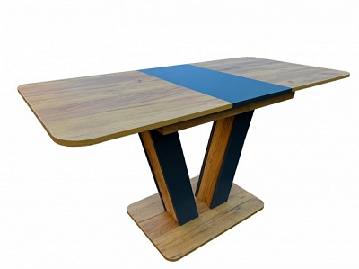 Стол обеденный Квинта 1100(1440)х700х765 мм дуб крафт золотой \ графит 