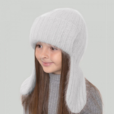 Шапка для дівчаток Elf-kids Пенелопа р.52-54 світло-сірий