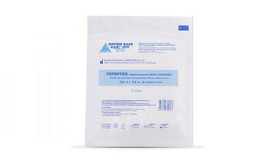 Салфетки гигиенические Виола марлевые медицинские 7.5х7.5 стерильные 8 слоев №2 