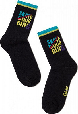 Носки детские Conte-Kids CK SOF-TIKI 7С-46СП р.20 черный с голубыми вставками 