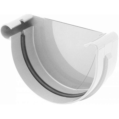 Заглушка желоба левая Bryza 125 мм белый 