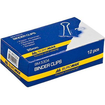 Биндеры Buromax 25 мм 12 шт