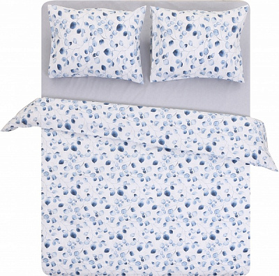 Комплект постільної білизни Basic Весна преміум 2.0 блакитний Luna