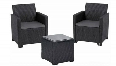 Комплект меблів Keter Marie: столик, 2 крісла, графіт 259723