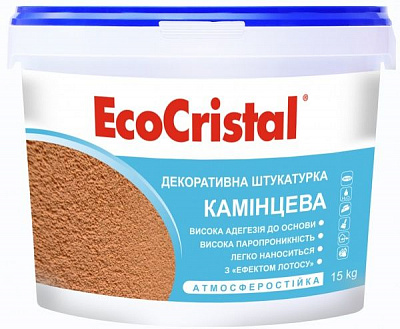 Декоративная штукатурка барашек EcoCristal ИР-58 1,5 мм 15 кг белый