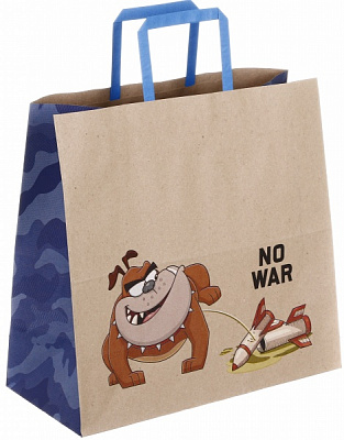 Пакет паперовий з ручками бурий KGB 323015 32х15х30 см в асортименті Art studio of happiness