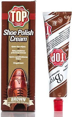 Крем для обуви TOP Polish 50 мл коричневый