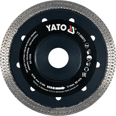Диск алмазный отрезной YATO 125x1,6x22,2 YT-59972