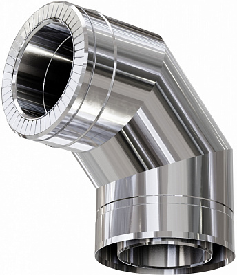 Колено термо 1 мм нерж/нерж Ф150/220 мм 90° Versia-Lux
