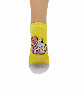 Шкарпетки для дівчаток Легка хода 9337 р. 18–20 жовтий з малюнком