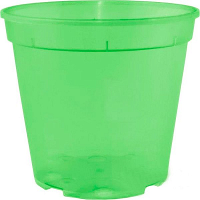 Горщик дренажний Алеана круглий 0,28л салатовий прозорий (114073)
