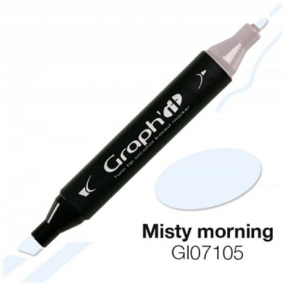 Маркер двосторонній Graph'it 7105 GI07105 блакитно-сірий