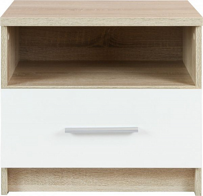 Тумба прикроватная Mebel Service Маркос 2 шт. белый/дуб самоа 