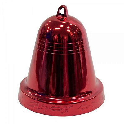 Прикраса новорічна Дзвоник глянець червона 890490 25 см