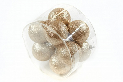 Набор елочных шаров светлое золото d165 мм 9 см 10 шт./уп. 