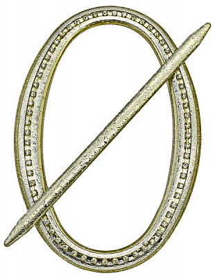 Декор Овал Еліт 180х125 мм мокре золото D0003-1а MISLT