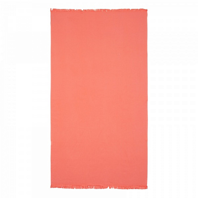 Рушник пляжний Plain з бахромою 90x160 см кораловий