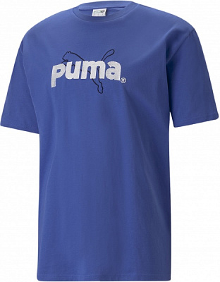 Футболка Puma PUMA TEAM GRAPHIC TEE 53825692 р.L синій