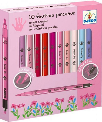 Фломастери двосторонні Djeco Дівчата 10 шт. DJ08802
