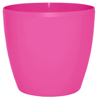 Кашпо пластиковое Алеана Матильда круглый 0,9л малиновый (113082) 