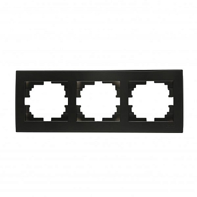 Рамка трехместная Lezard Rain горизонтальная антрацит 703-4242-148