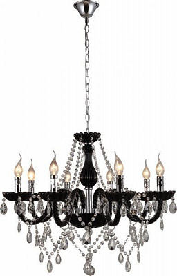 Люстра подвесная Altalusse 8x40 Вт E14 черный/хром INL-1149P-08 