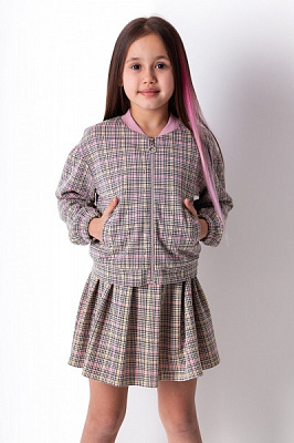 Костюм для девочек Mevis 01 р.128 серый 