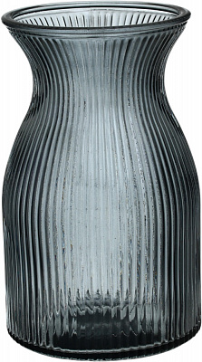 Ваза стеклянная Sensio Lines 20 см серая 20 vertical stripes