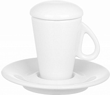 Чашка з блюдцем і кришкою Horeca 60 мл (F2773+F2774) Alt Porcelain