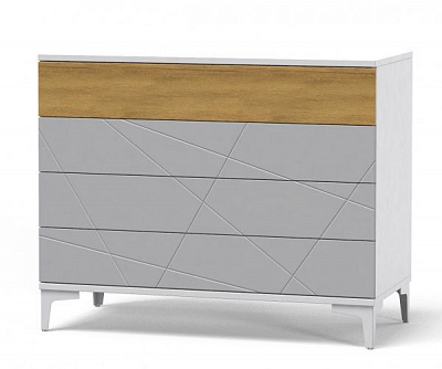 Комод Art in Head Picassa 4ш аляска /пепельный софттач 