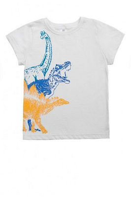 Футболка для хлопчиків Luna Kids з принтом T-Rex р.122 білий