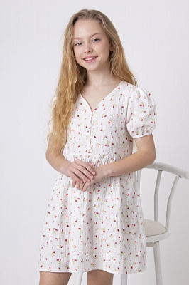 Платье Mevis р.134 белый 11195 