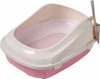 Туалет AnimAll 56х40х21 см с сеткой Р 1061 розовый