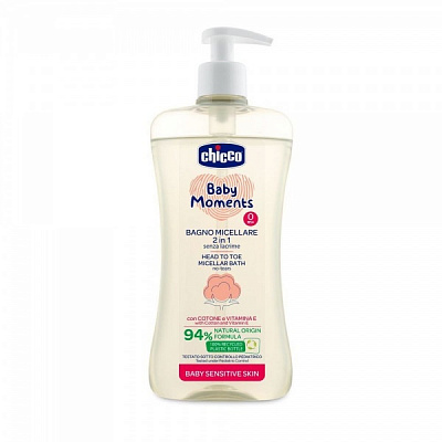 Шампунь-гель Chicco Baby Moments «Без сліз» для чутливої шкіри 500 мл (10241.00)