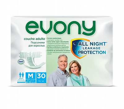 Подгузники Evony Medium 80-130 см 30 шт.