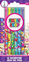 Набір ручок гелевих SWEET SHOP Неон з ароматом - 6 кольорів 42095