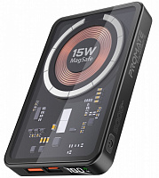 Универсальная мобильная батарея Promate 5000 mAh black (transpack-5.black) TransPack-5 5000 mAh, 20W PD USB-C порт, 22.5W QC 3.0 USB-A порт, 15W MagSafe 